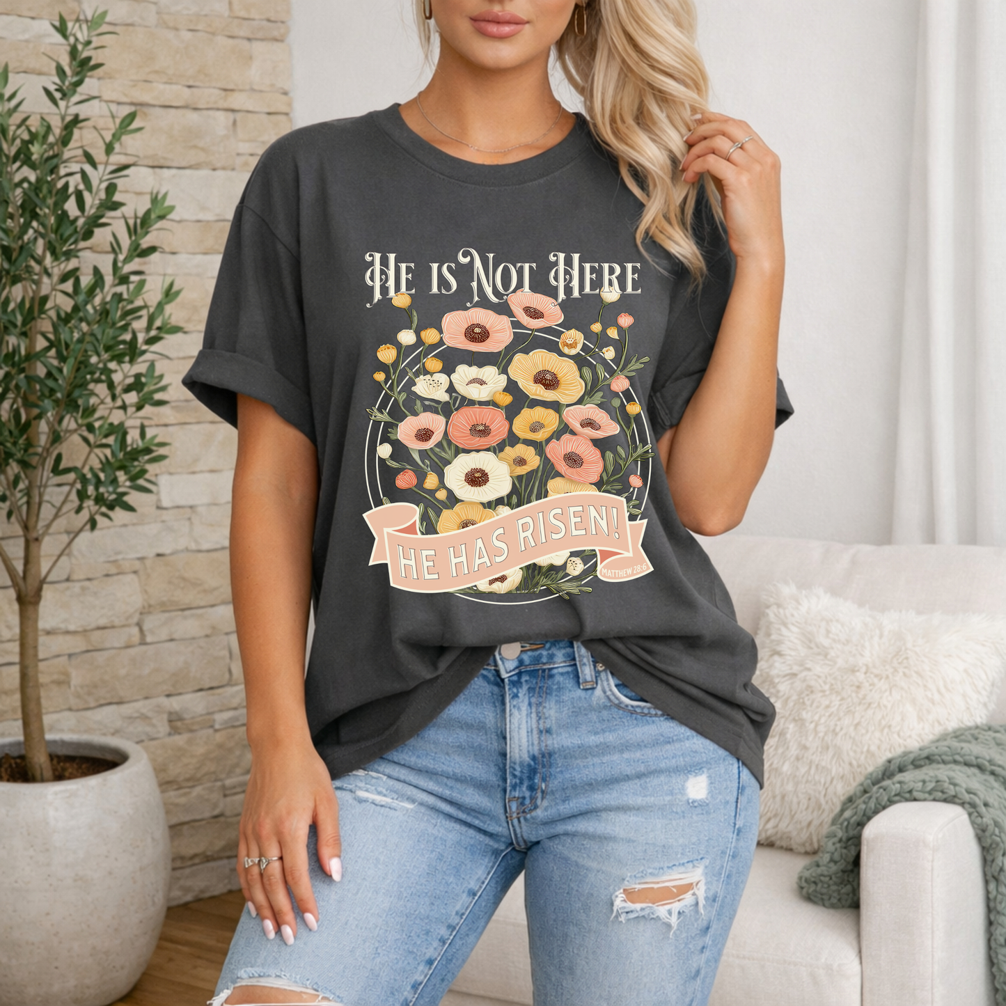 He Is Not Here – Comfort Colors Easter Tee