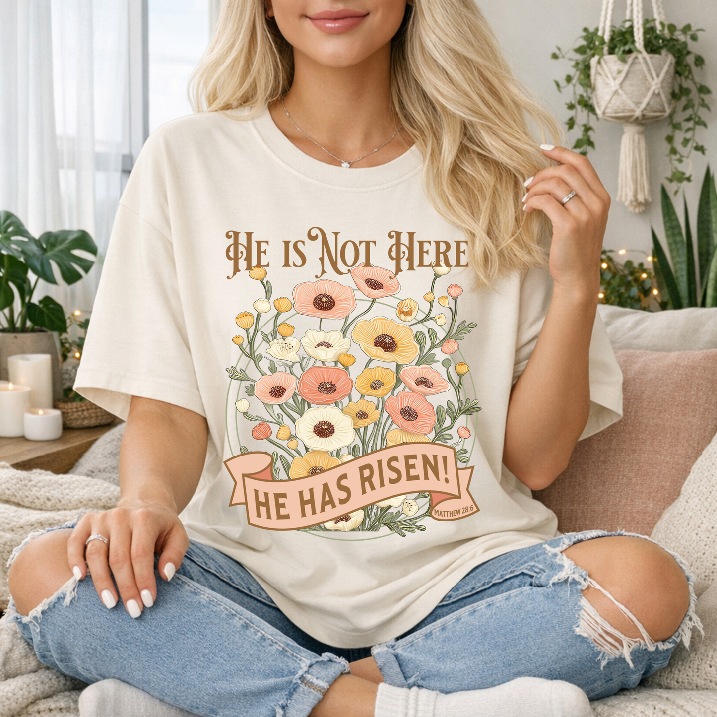 He Is Not Here – Comfort Colors Easter Tee